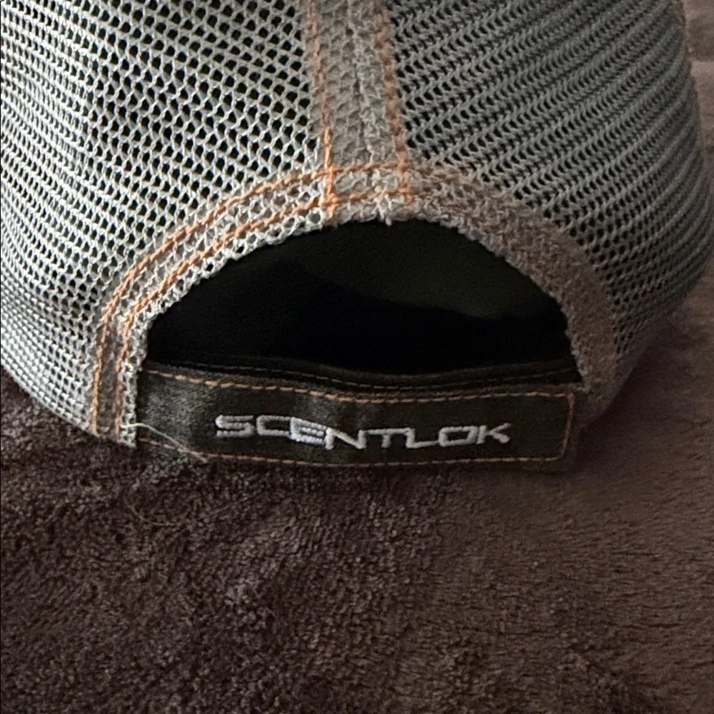 Scentlok Washed Logo Velcro Closure Hat Gray/Orange